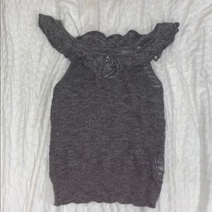 AMERICAN EAGLE KNIT OFF THE SHOULDER TANK TOP